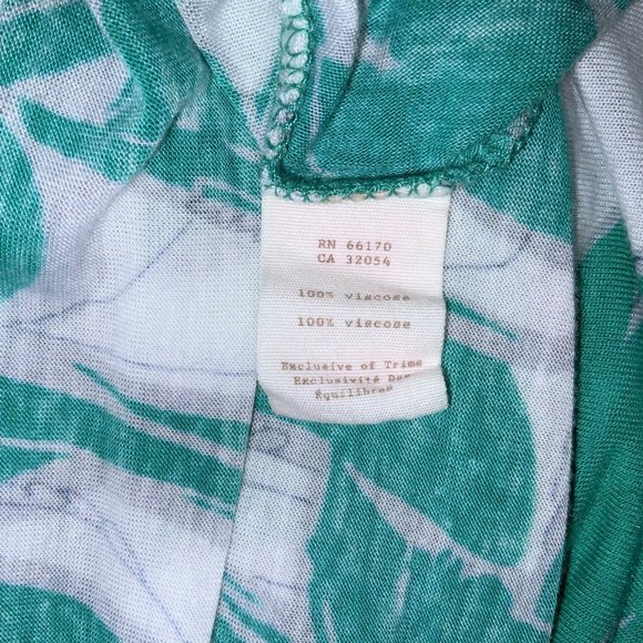 Anthropologie Little Yellow Button Ruched Side Ruffle Print Long Knit Top Tee - Picture 11 of 11